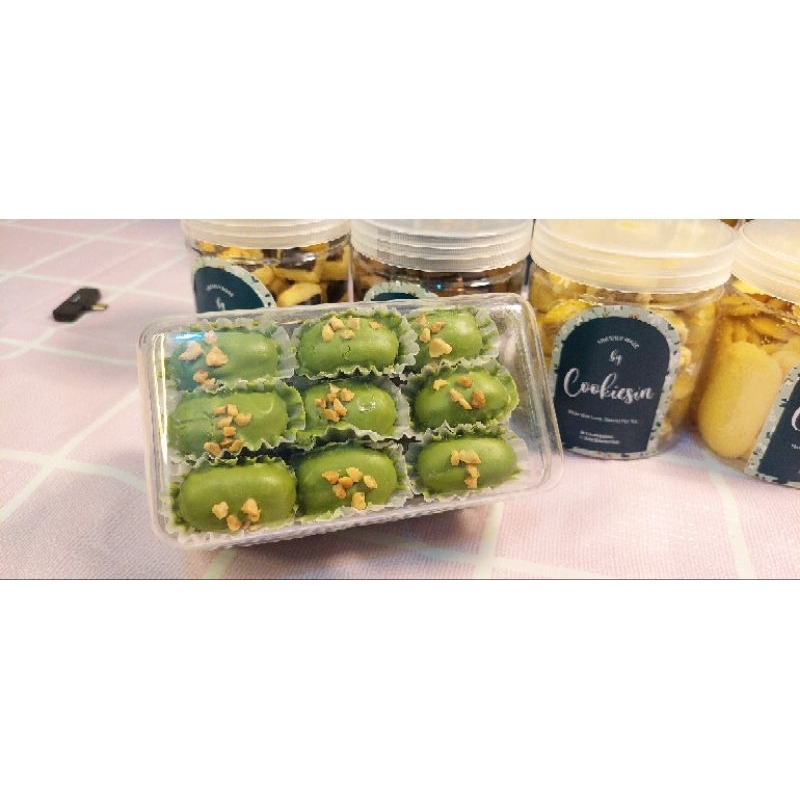 

COOKIESIN - ALMOND LONDON MATCHA PREMIUM KUE KERING KUKER MATCHA KACANG ALMOND HAMPERS 350gr