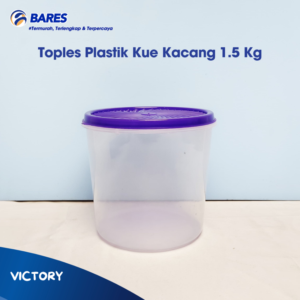 Toples Kue Kacang Victory Plastik 1.5 Kg