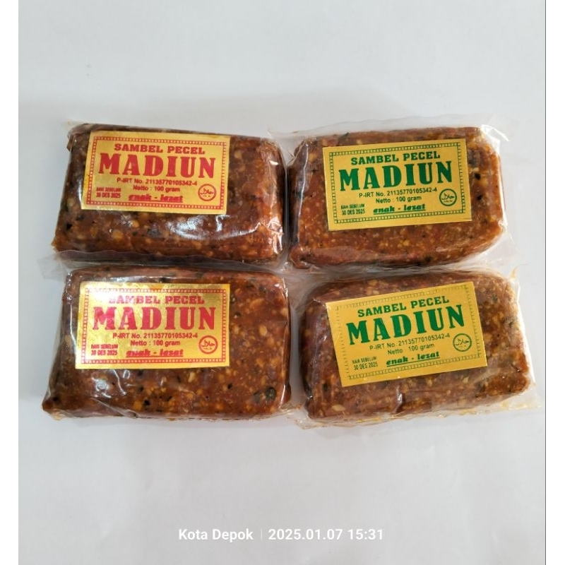 

sambal pecel khas Madiun asli extra pedas 100gram