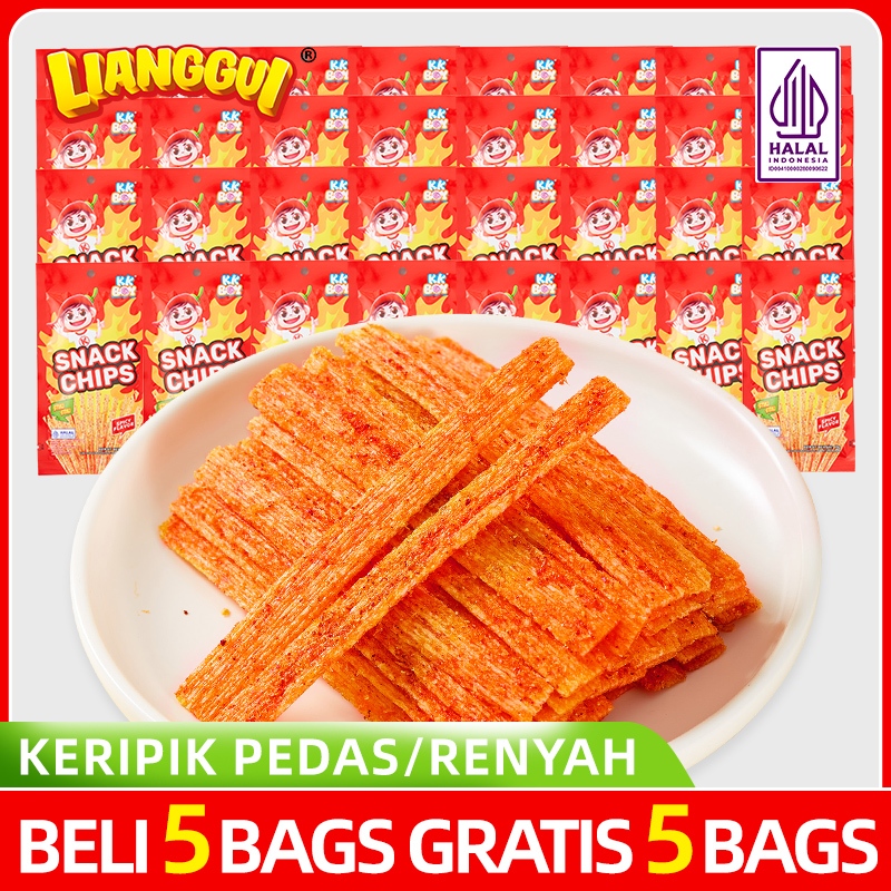 

【Beli 5 bags Gratis 5 bags】[HALAL]Lianggui Snack Keripik Pedas 15g - Renyah, Gurih, Bikin Nagih, Harga Hemat, Rasa Premium, Laris Manis, Camilan Viral Jajanan, Snack Kue Lebaran，HAMPERS LEBARAN IDUL FITRI JAJAN LEBARAN