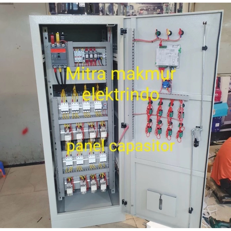 panel capasitor bank 80kvar 8step / panel capasitor 80kvar 8step 160x60x60cm  schneider + gae  Garan