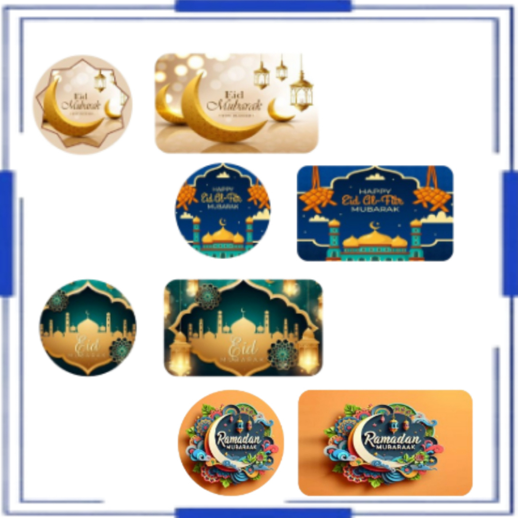 

Sticker Toples Lebaran 2in1 Stiker Toples 1 Lembar Isi 2 Model Bulat & Persegi