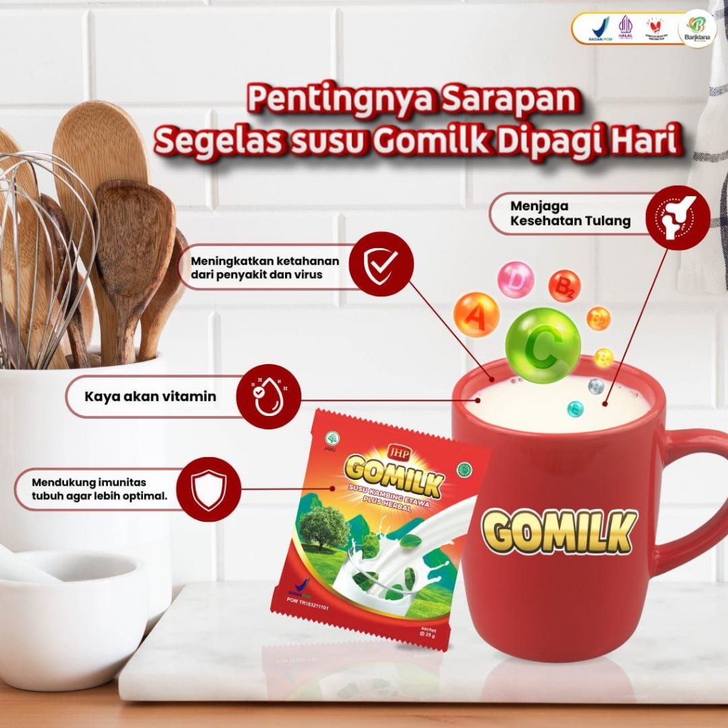 

(Beli 10 free Gelas Cantik)Gomilk Sachet 25 Gram Susu Kambing Etawa Plus Herbal Penambah Berat Badan