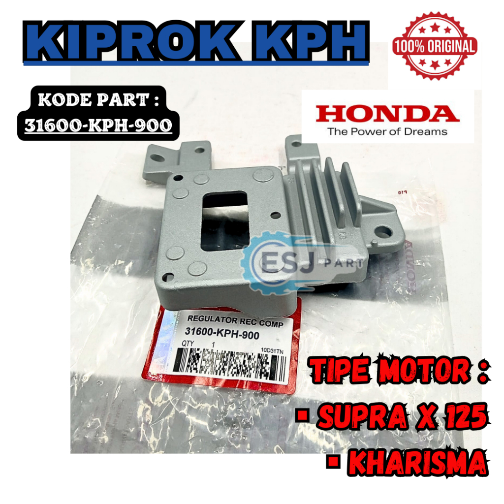 REGULATOR ORIGINAL HONDA KODE-KPH/KTM ASLI AHM KIPROK MOTOR KARISMA&SUPRA X125 KUALITAS 100% PRESISI