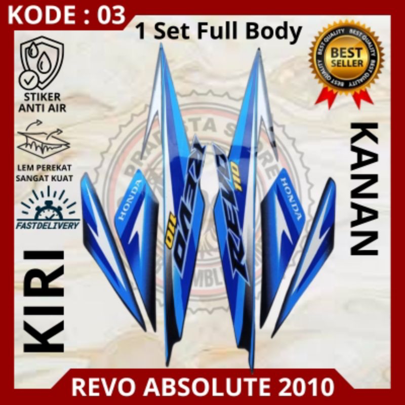 STRIPING/STIKER MOTOR REVO ABSOLUTE 2010 BIRU/STRIPING ABSOLUTE 2010/STIKER REVO 2010/DECAL REVO 201