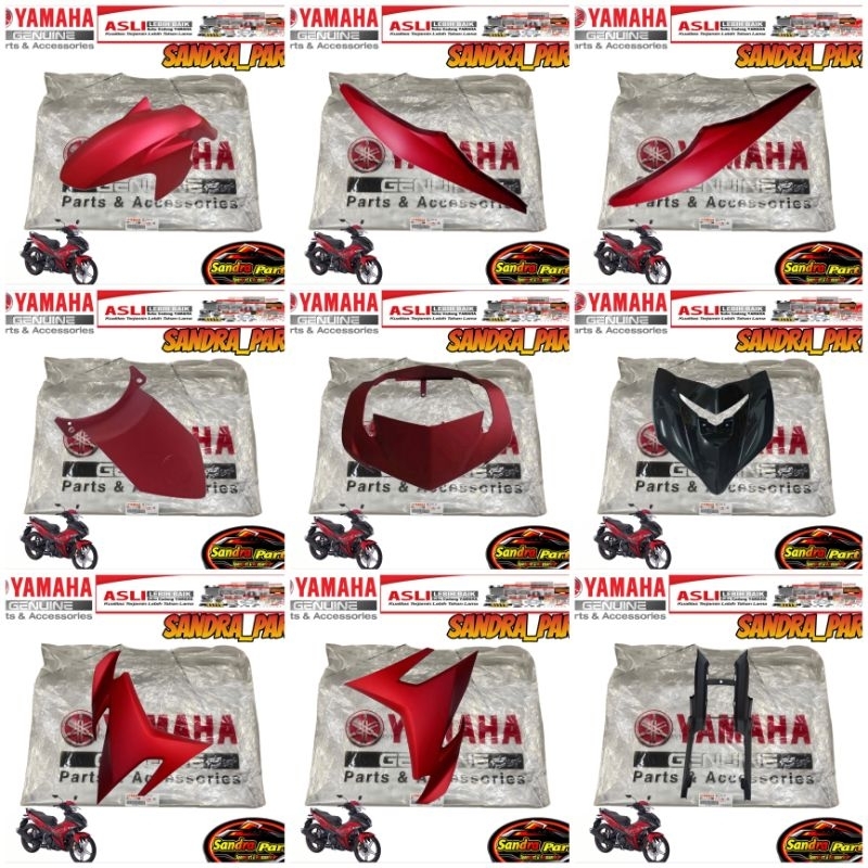 COVER FULL BODY HALUS MX KING 150 V1 MERAH DOFF 2015-2018 ORIGINAL YAMAHA