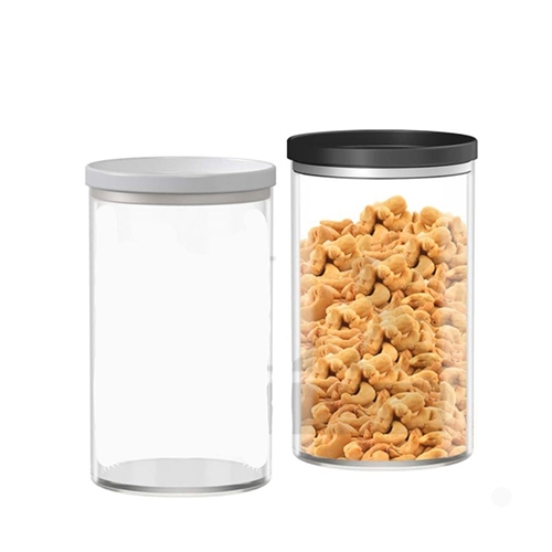 1PCS 880 ml Toples Kaca Canary B Tutup Plastik Kedap Udara Toples Kopi Toples Makanan Toples Snack