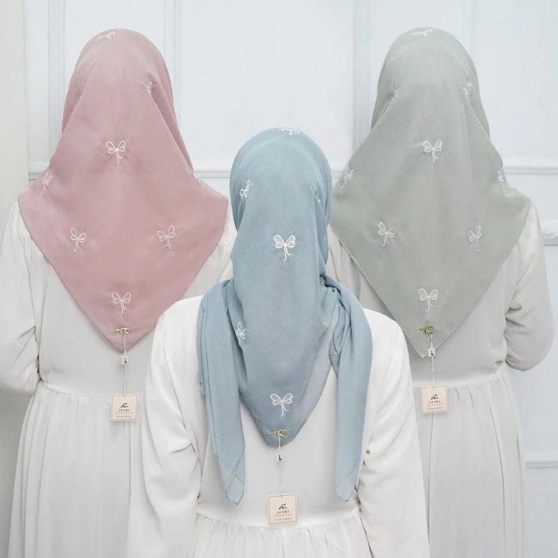 HIJAB PARIS SEGIEMPAT BORDIR COQUETTE PITA KECIL By Azara