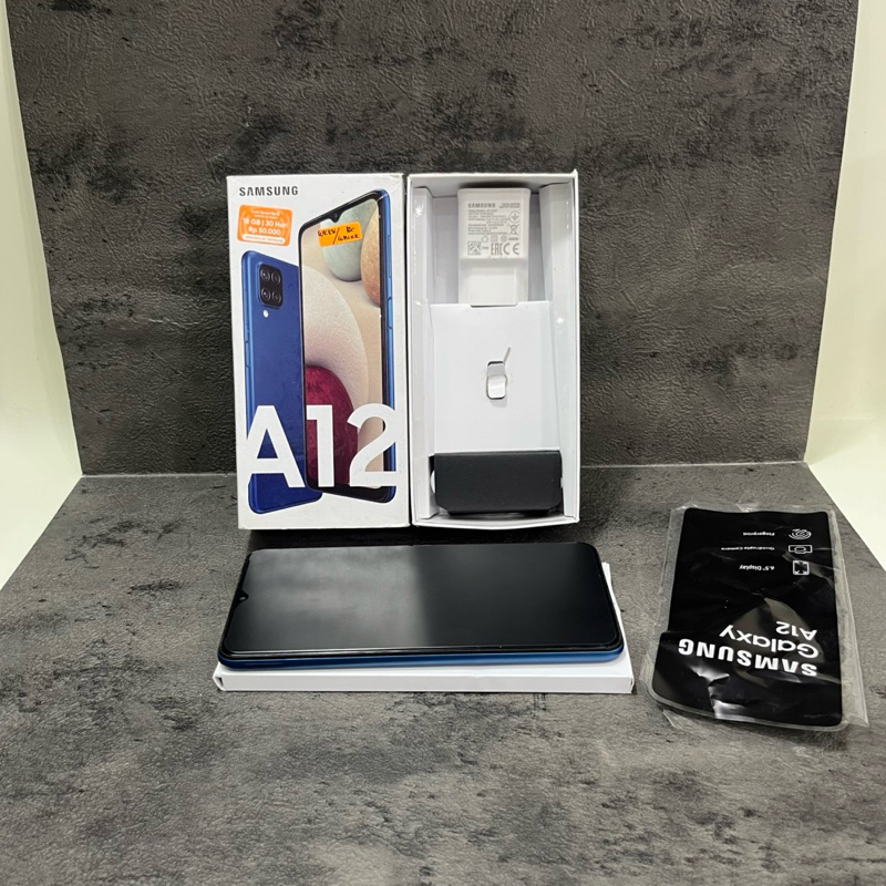 Samsung Galaxy A12 6/128gb Fullset Second Garansi Resmi