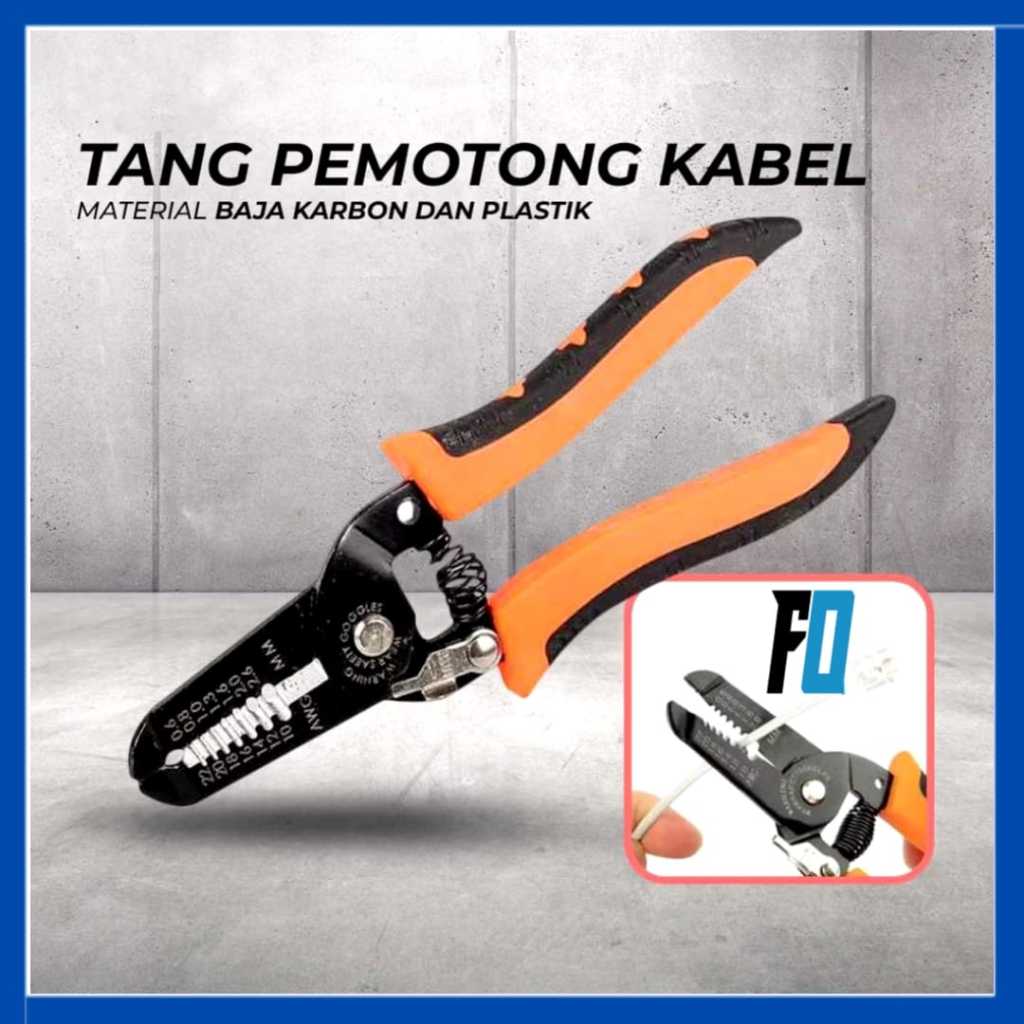 (FO)Tang Potong Kupas Kabel Multifungsi Wire Stripping Cutter