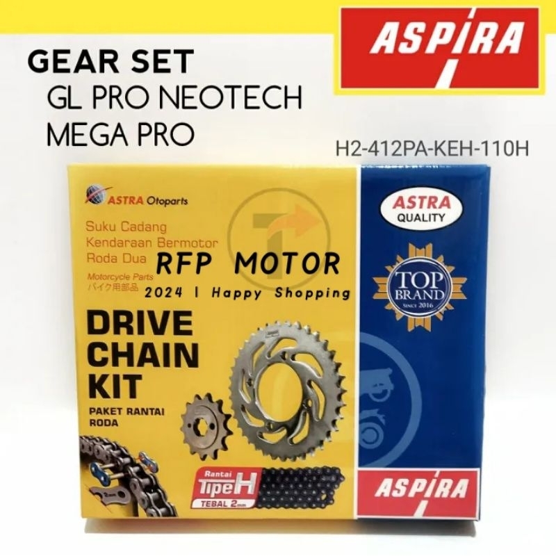 Gear set GL PRO NEOTECH, MEGAPRO ASPIRA