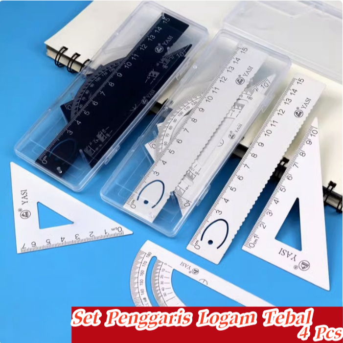 

[Kirim Cepat] Penggaris set lengkap 1 set4 model penggaris siku Penggaris aesthetic Ruler Alat Tulis