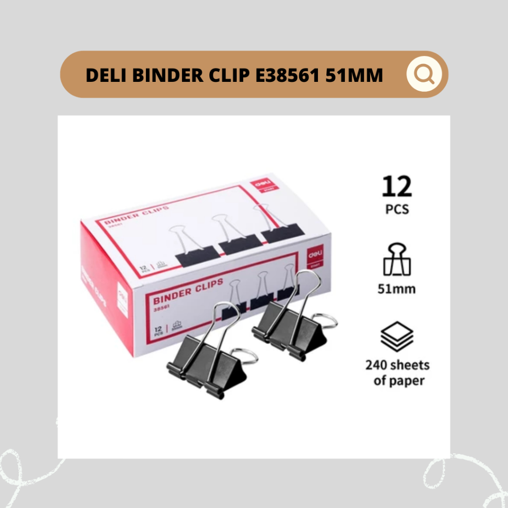 

Deli Binder Clip E38561 51mm