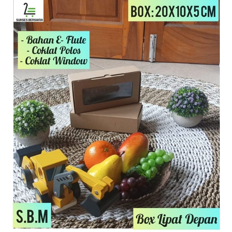 

Box 20x10x5 cm (E-Flute)/Kotak Brownies/Kotak Hampers/Brownies Jendela Mika
