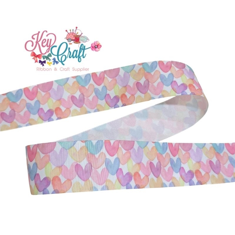 

Pita Grossgrain motif Love pastel size 3,8cm