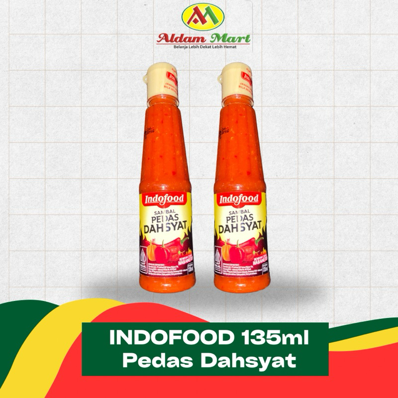A.M/ INDOFOOD Sambal Pedas Dahsyat 135ml dengan cabai habanero