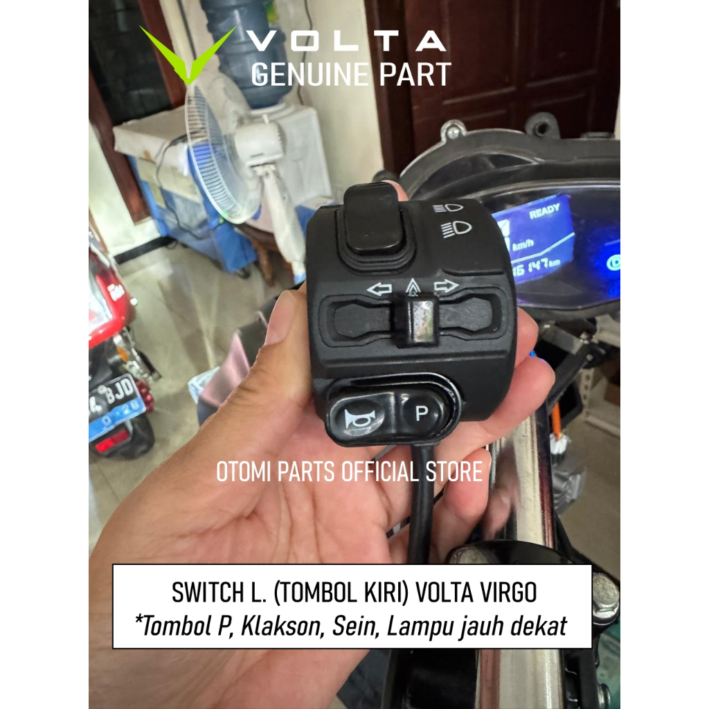 VOLTA ORIGINAL - SWITCH, L. TOMBOL KIRI MOTOR LISTRIK VOLTA VIRGO,