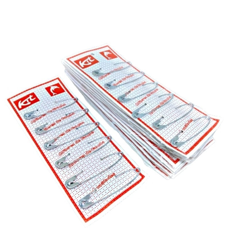 [ERA] Peniti Jumbo 12card Peniti besar silver 72pcs