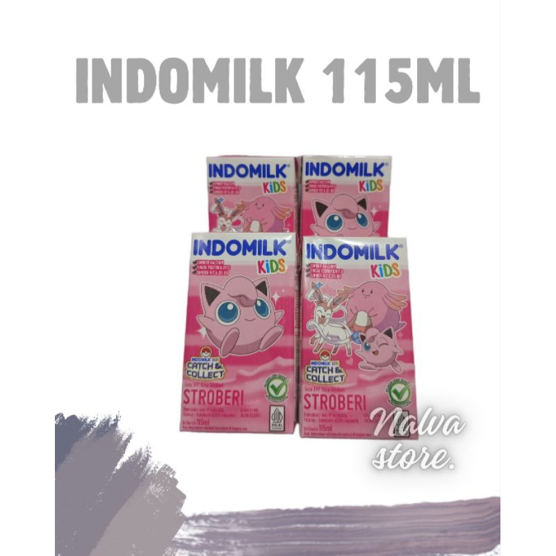 

Susu UHT indomilk kids strawberry 115 ml