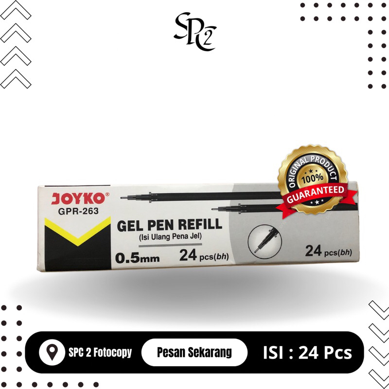 

ISI ULANG PULPEN JOYKO GEL PEN GPR-263 [1Pack 24Pcs]