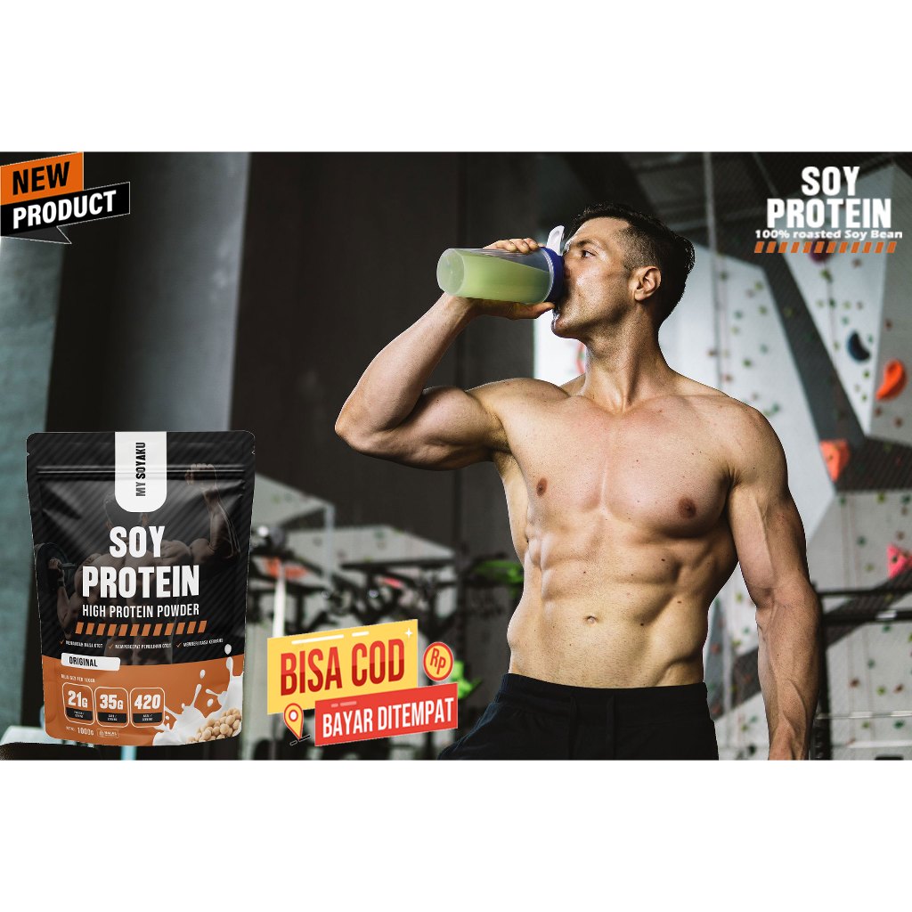 WHEY SOY PROTEIN BUBUK KEDELAI HIGH PROTEIN MENAMBAH MASSA OTOT