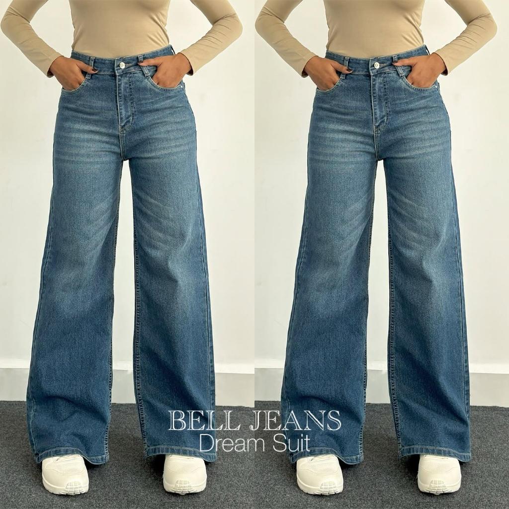 [ Bell Jeans ] - Celana Loose Jeans Killa - Loose Jeans Wanita Premium - Celana Loose Jeans  Wid Leg
