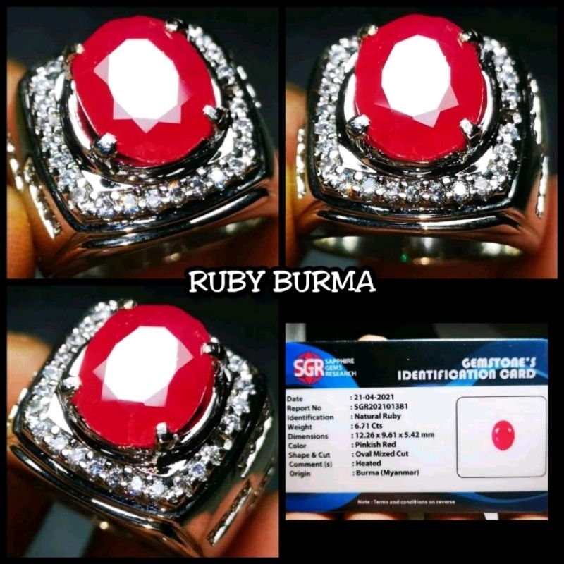 NATURAL PERMATA RUBY DELIMA BURMA HQ