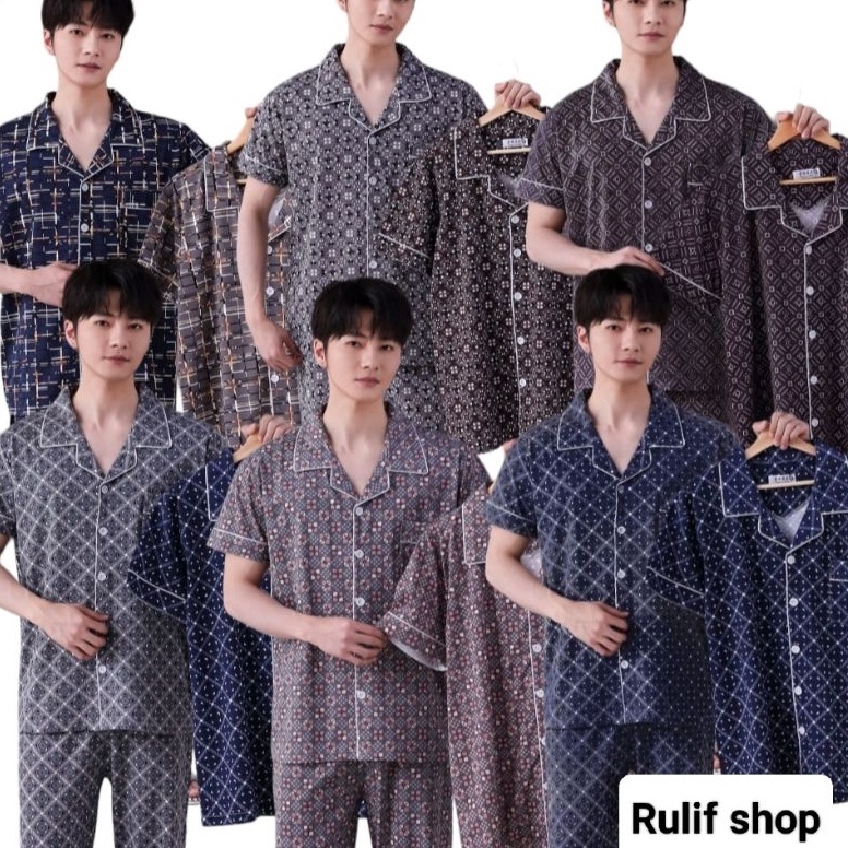 Terlaris Rulif Baju Tidur Piyama Pria dewasa corak kotakPiyama Baju Tidur Pria Dewasa ImportBaju tid