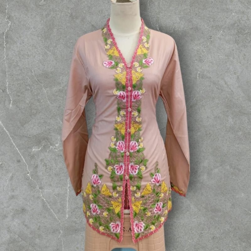 DN-kebaya encim bordir Jumbo ld 130-140/ Kebaya encim Betawi wanita/ Baju Encim betawi