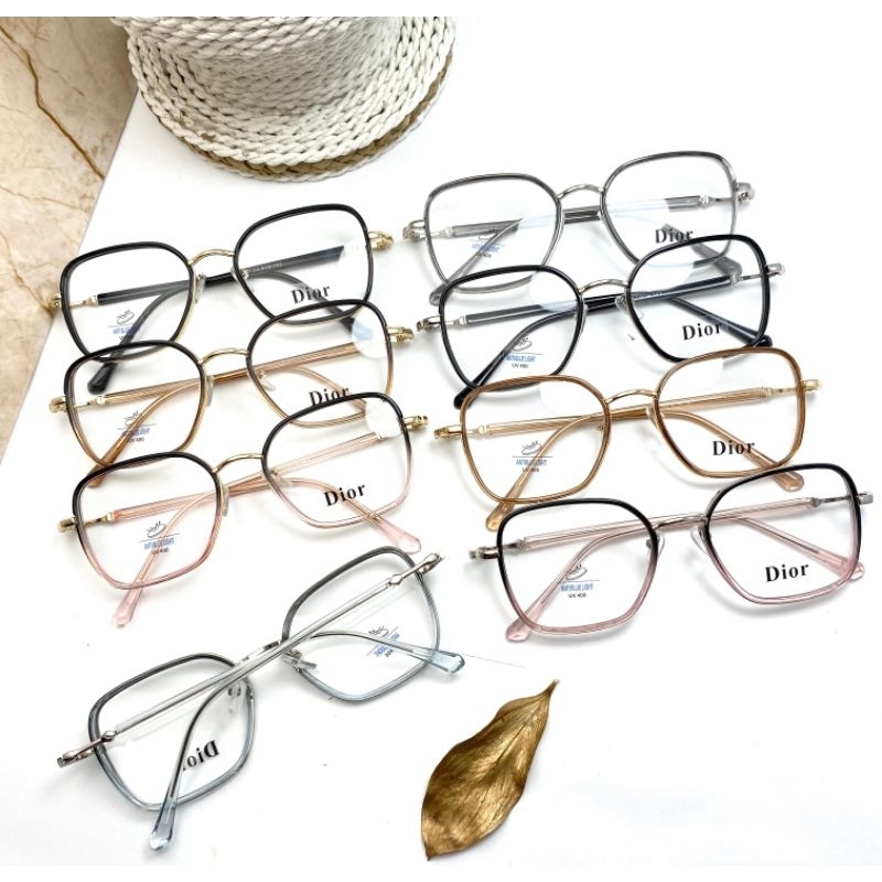 FRAME KACAMATA DIOR 2109 LENSA ANTI RADIASI BLUERAY PHOTOCROMIC BLUECROMIC ONE DRIVE