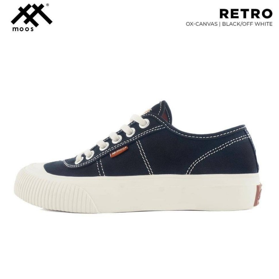 SEPATU MOOS OX RETRO BLACK OFF WHITE ORIGINAL SEPATU PRIA SEPATU WANITA BISA COD