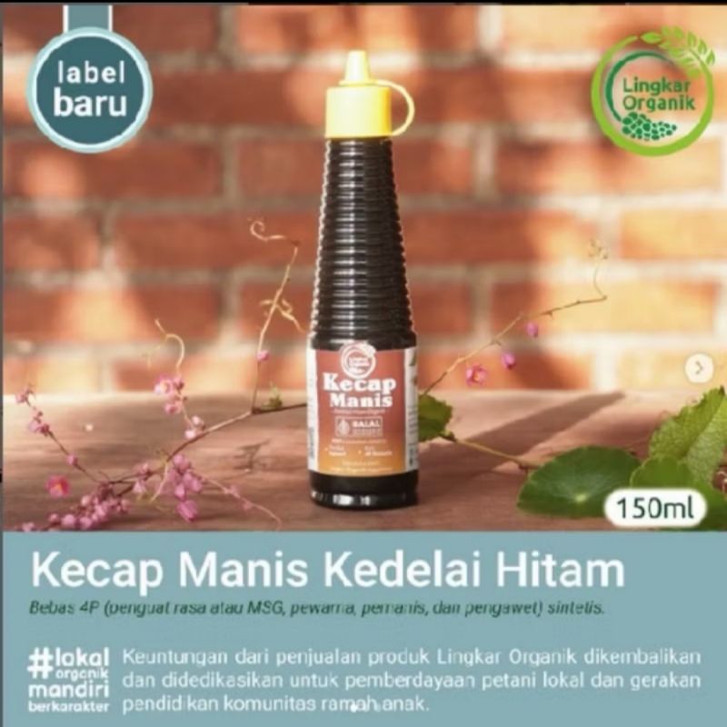 

[150ml] Lingkar Organik Kecap Manis Kemasan 150ml - Praktis dan Higienis