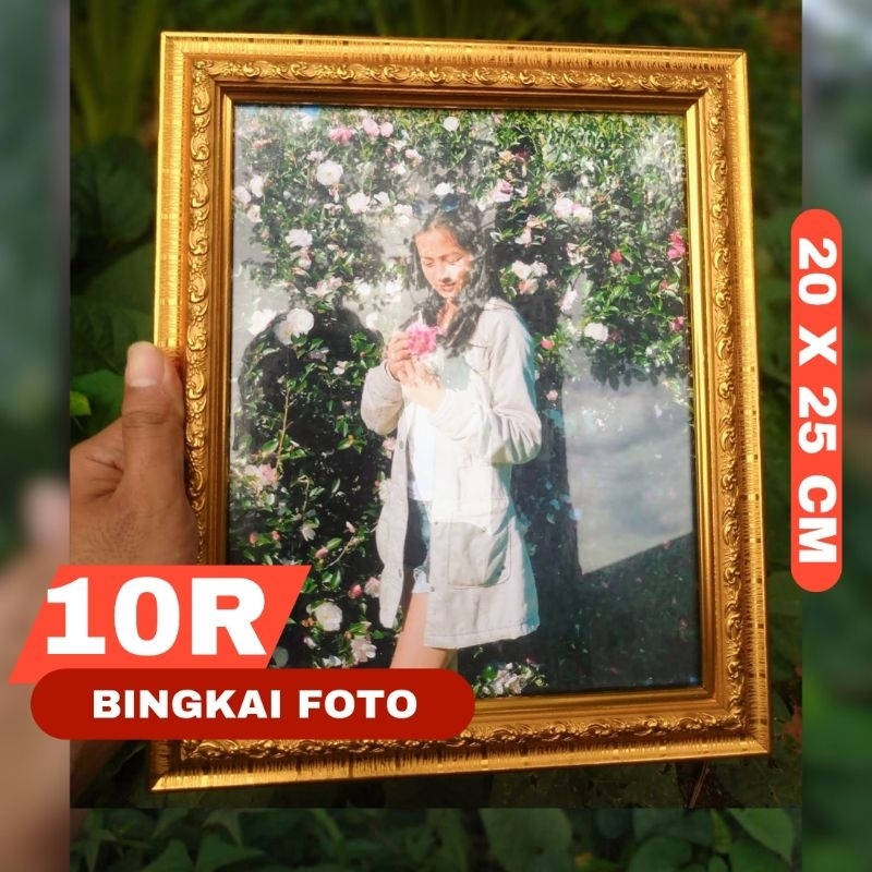 PROMO BINGKAI 10R 20 X 25 / BINGKAI UKIR 10R / FRAME PIGURA MOTIF UKIR WARNA EMAS GOLD
