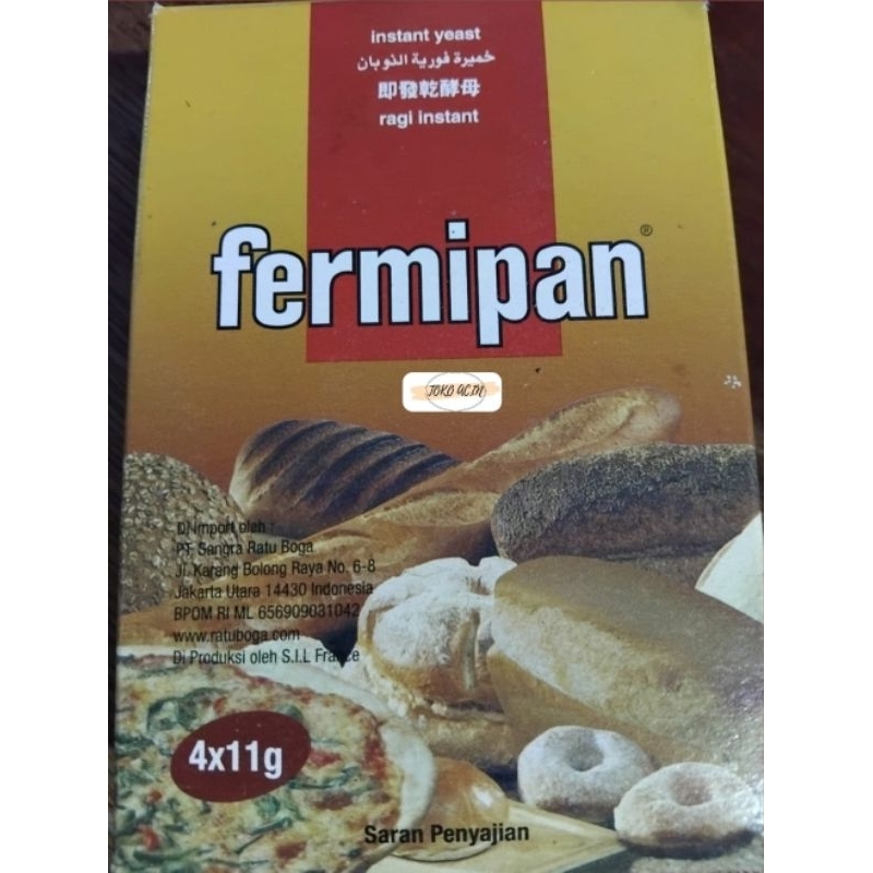 

Fermipan ragi instant 11gr, ragi roti, ragi serbaguna, ragi