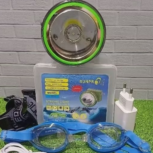 Senter Kepala 280 Watt Sunpro S-8962 Gratis Kacamata Selam