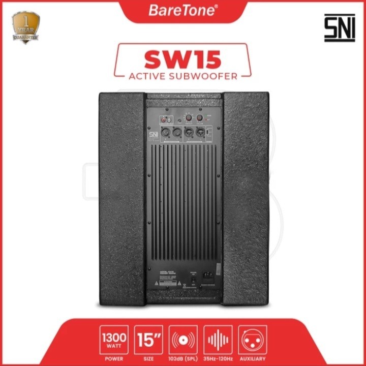 (JUAL 1 BUAH) Subwoofer Aktif Baretone 15 inch karaoke SW15 /SW 15 – ORIGINAL GARANSI