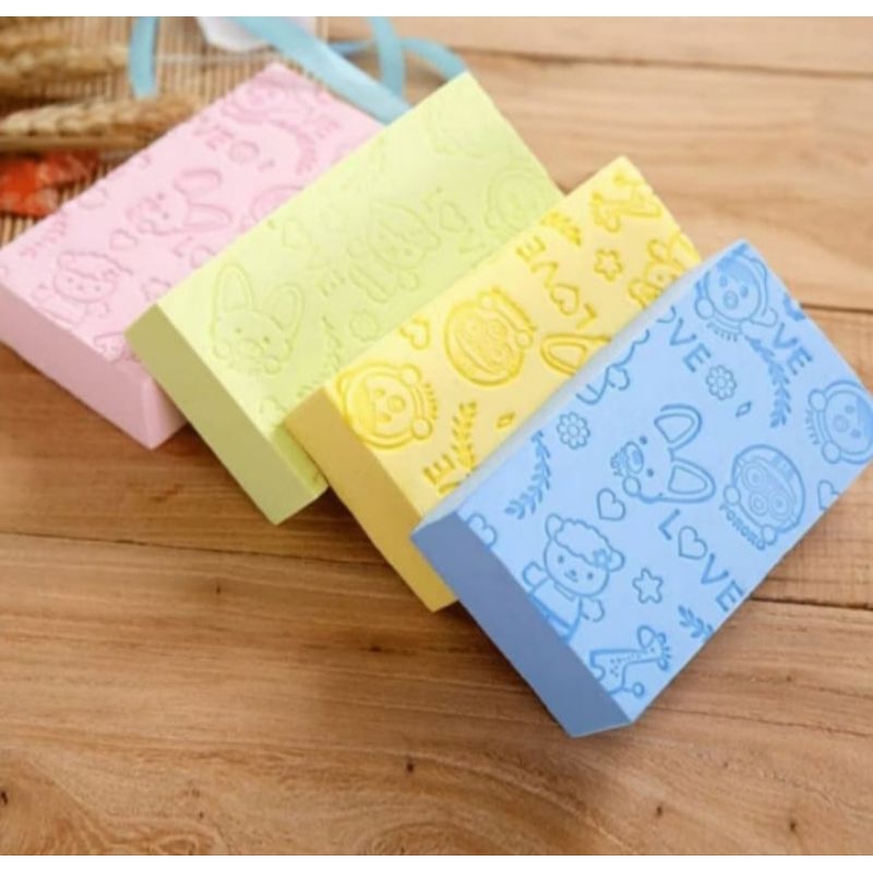 Spons Daki Scrub Spons Mandi Sponge Busa Pengangkat Daki Ori Murah Makassar