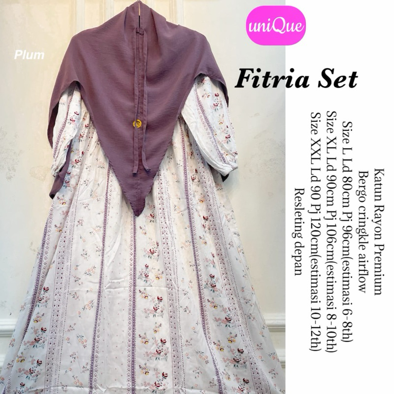 FITRIA SET KIDS GAMIS + HIJAB by UNIQUE