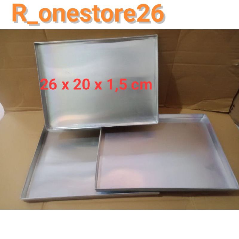 loyang kue kering isi 3pcs / loyang kotak ukuran 20 x 26 x 1,5 cm