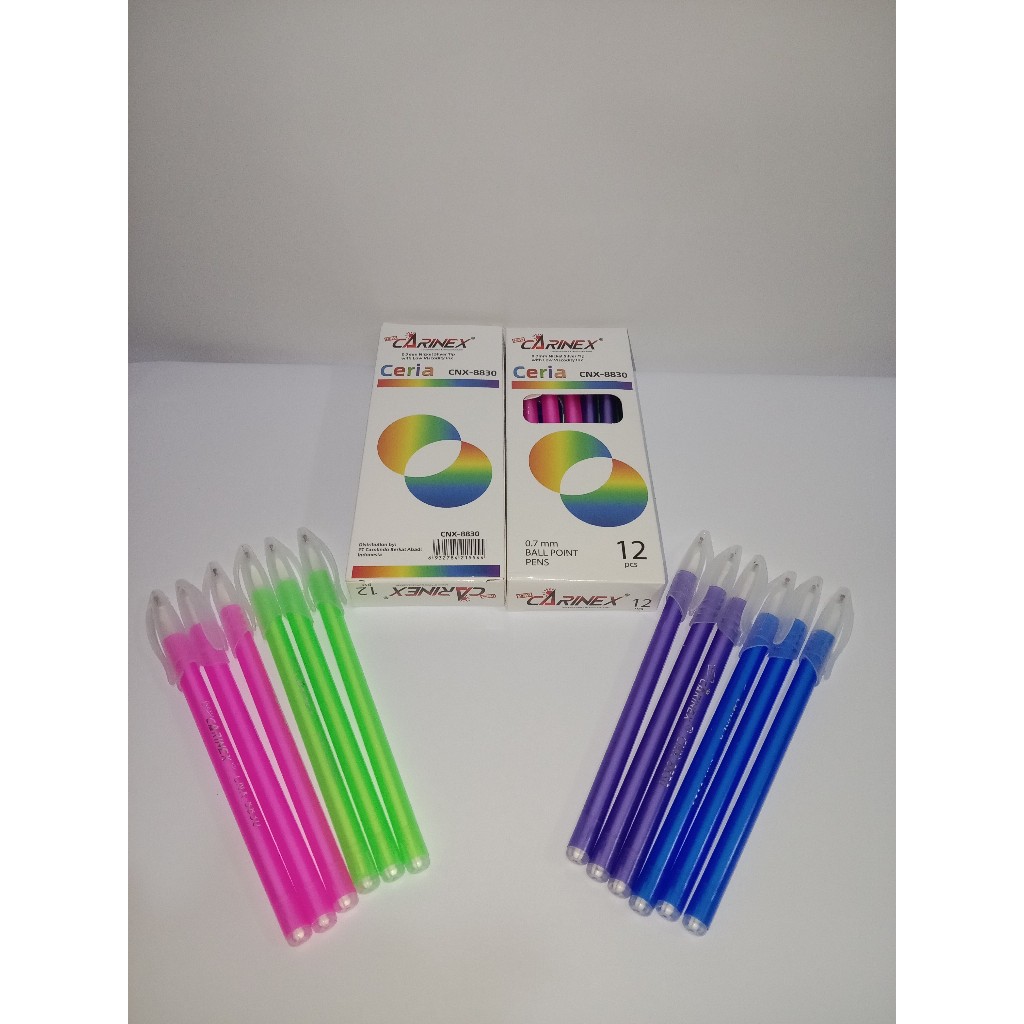 

(1 Kotak) Pulpen Carinex Ceria CNX-8830 / Ball Pen / Pena 0.7mm Carinex Ceria CNX-8830