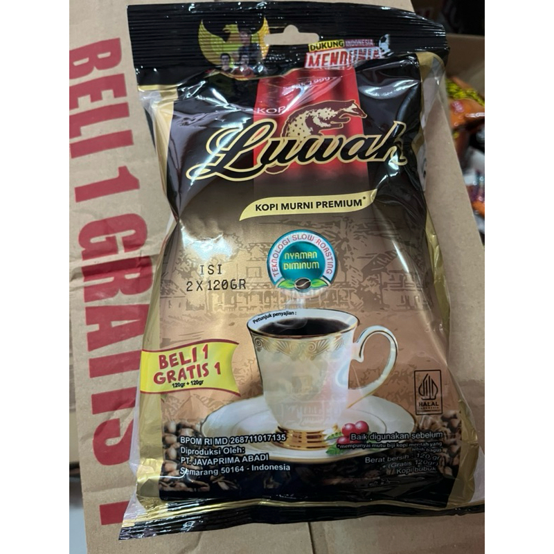 

KOPI LUWAK MURNI 120GR BELI 1 GRATIS 1