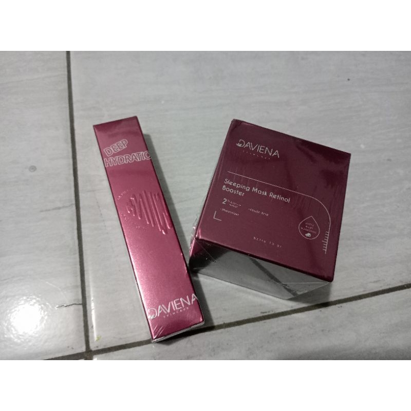 bundling daviena retinol+lip serum new ori