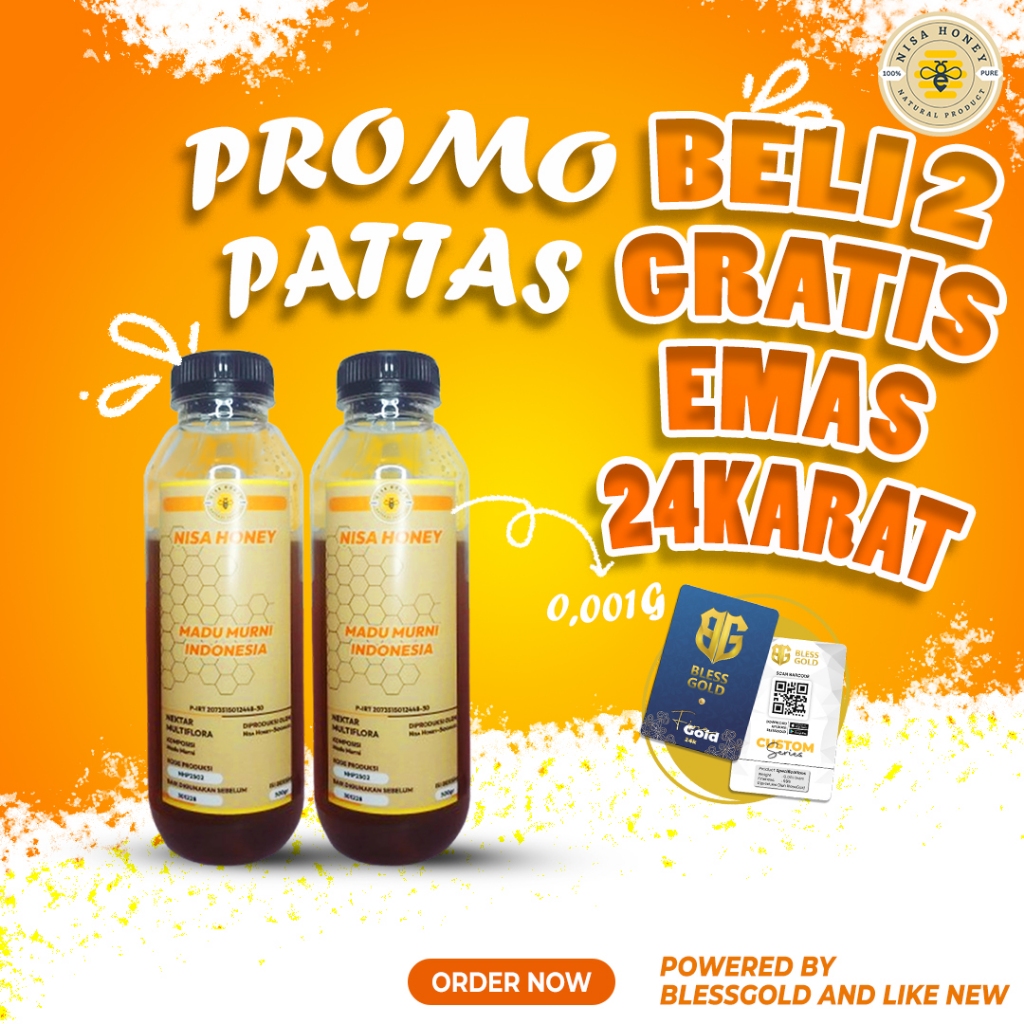 

Madu Asli Murni Raw Nektar Multiflora Nisa Honey Madu Murni Indonesia 100% Tanpa Campuran