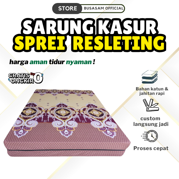 SARUNG KASUR BUSA COVER KASUR SPREI RESLETING KASUR SPON