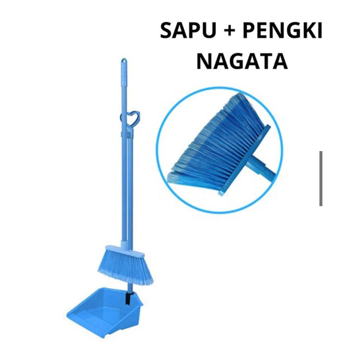 Sapu dan Pengki Set Nagata - Pengki Sapu 1 Set - Paket Sapu Pengki - Sapu Pengki Nagata 742s