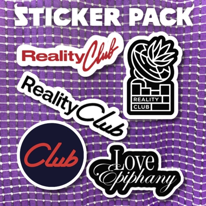 Sticker Reality Club Pack isi 5 Pcs Vinyl Waterproof