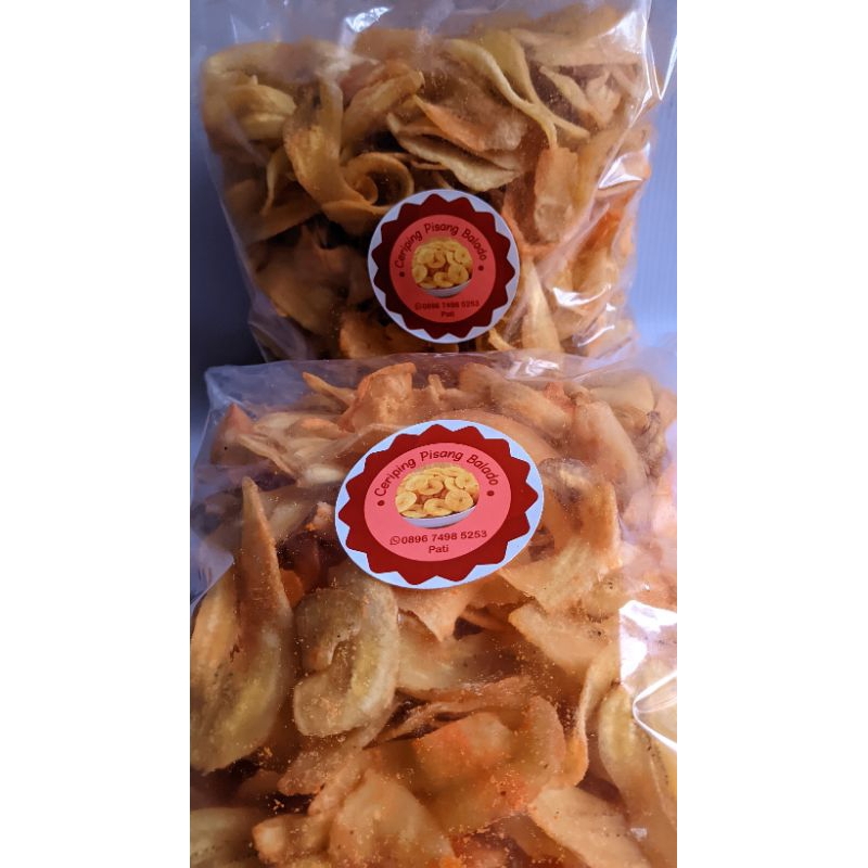 

kripik pisang Pedas Manis/Balado/Murah/Enak/Gurih/pedas
