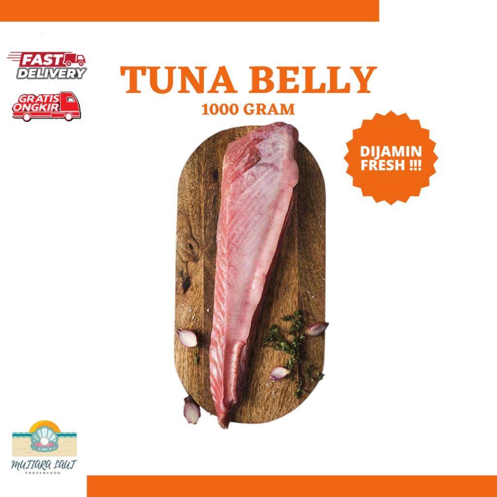 

Ikan Tuna Belly Frozen Fresh Premium 1 KG (FRESH)