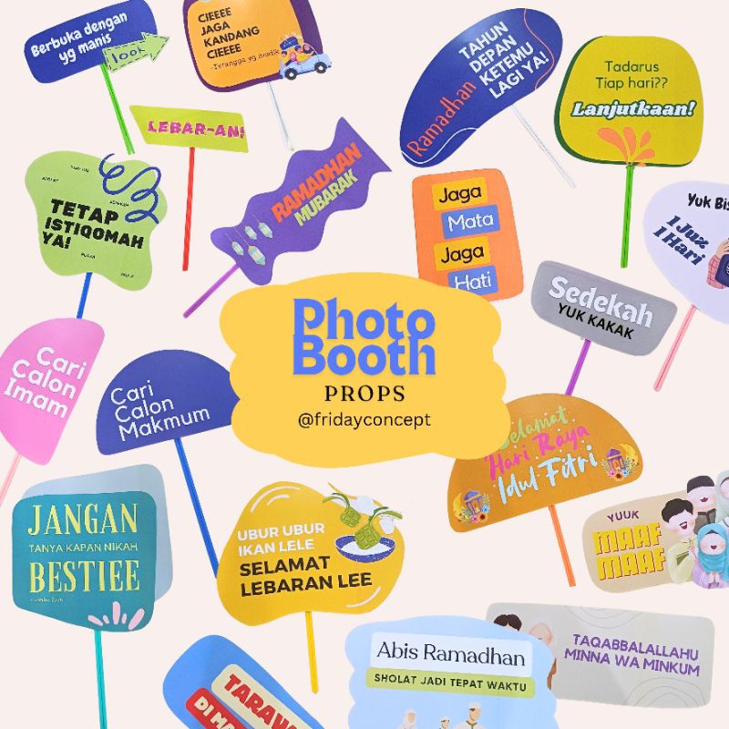 Photobooth Props/Properti Ramadhan Idul Fitri 2025 by Fridayconcept