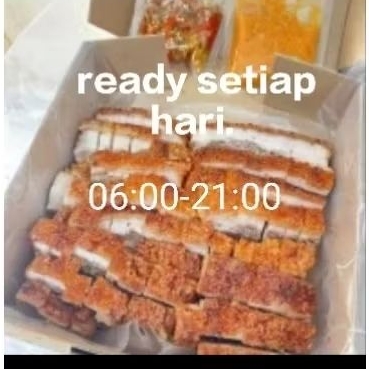 

babi panggang garing + berat bersih matang kemasan 1kg.sambal matah . ( ready setiap hari )